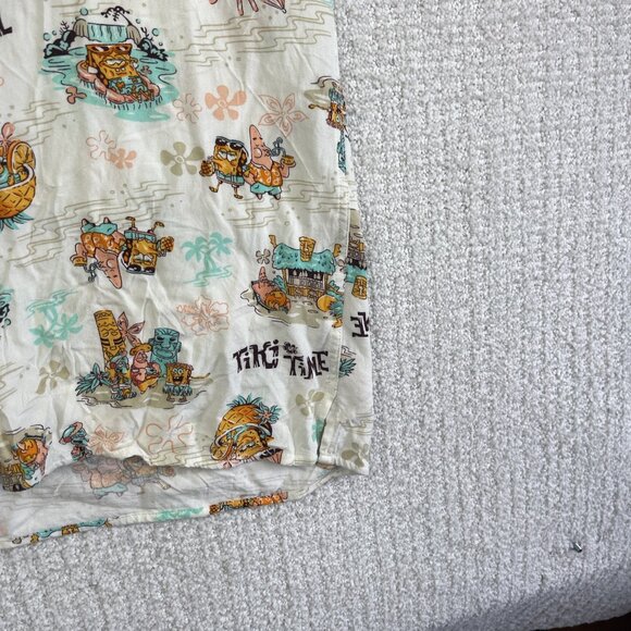 Nickelodeon SpongeBob Squarepants Summer Tropical Hawaiian Shirt Mens Size S - Picture 5 of 15
